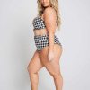 Apparel Alpine Butterfly Swim | Dolly Top Black Houndstooth