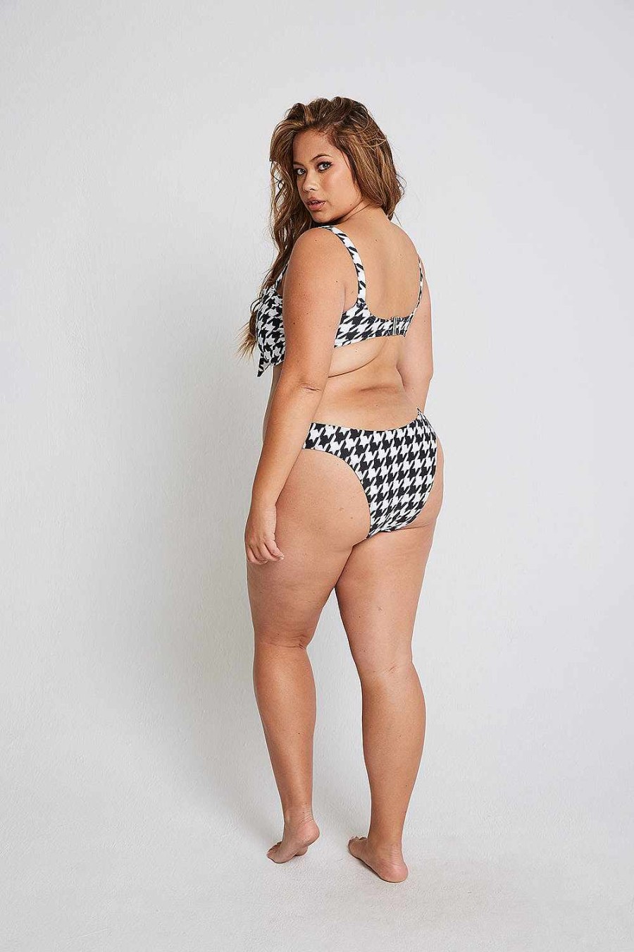 Apparel Alpine Butterfly Swim | Monaco Bottoms Black Houndstooth