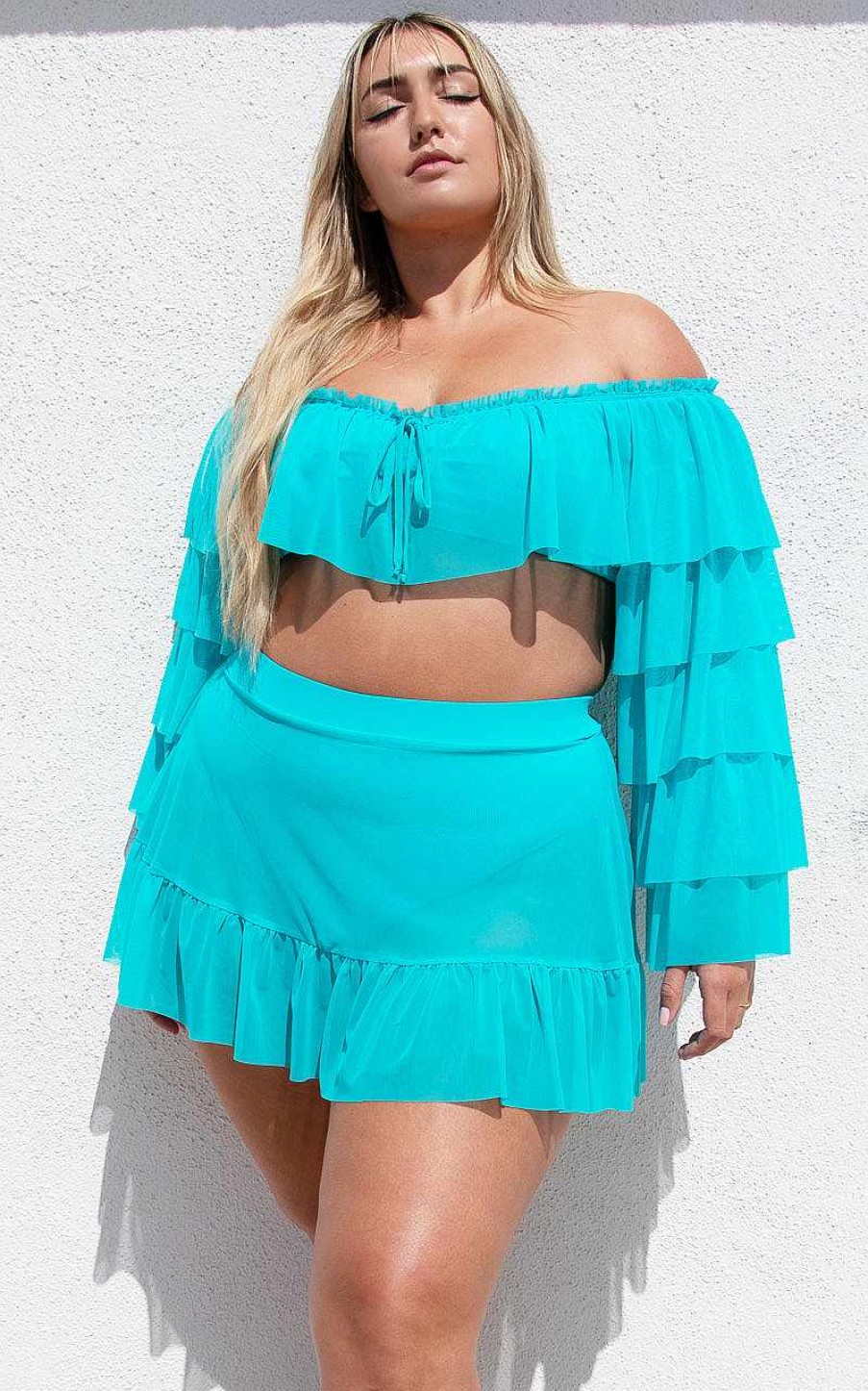 Apparel Alpine Butterfly Swim | Tatum Skirt In Teal