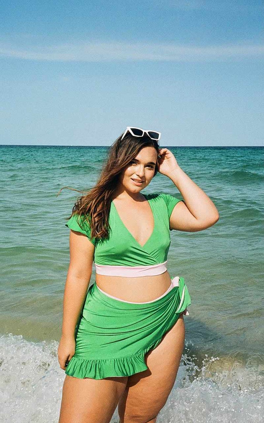 Apparel Alpine Butterfly Swim | Daydream Green/Pink