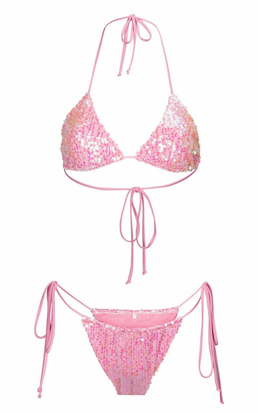 Apparel Alpine Butterfly Swim | Alyssa Top In S Pink Sequin